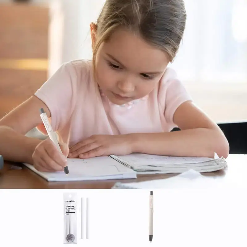 Retractable Erasers Pen Style Eraser Rubber Eraser With Retractable Design Easy To Hold And Operate Erases With Precision Clean