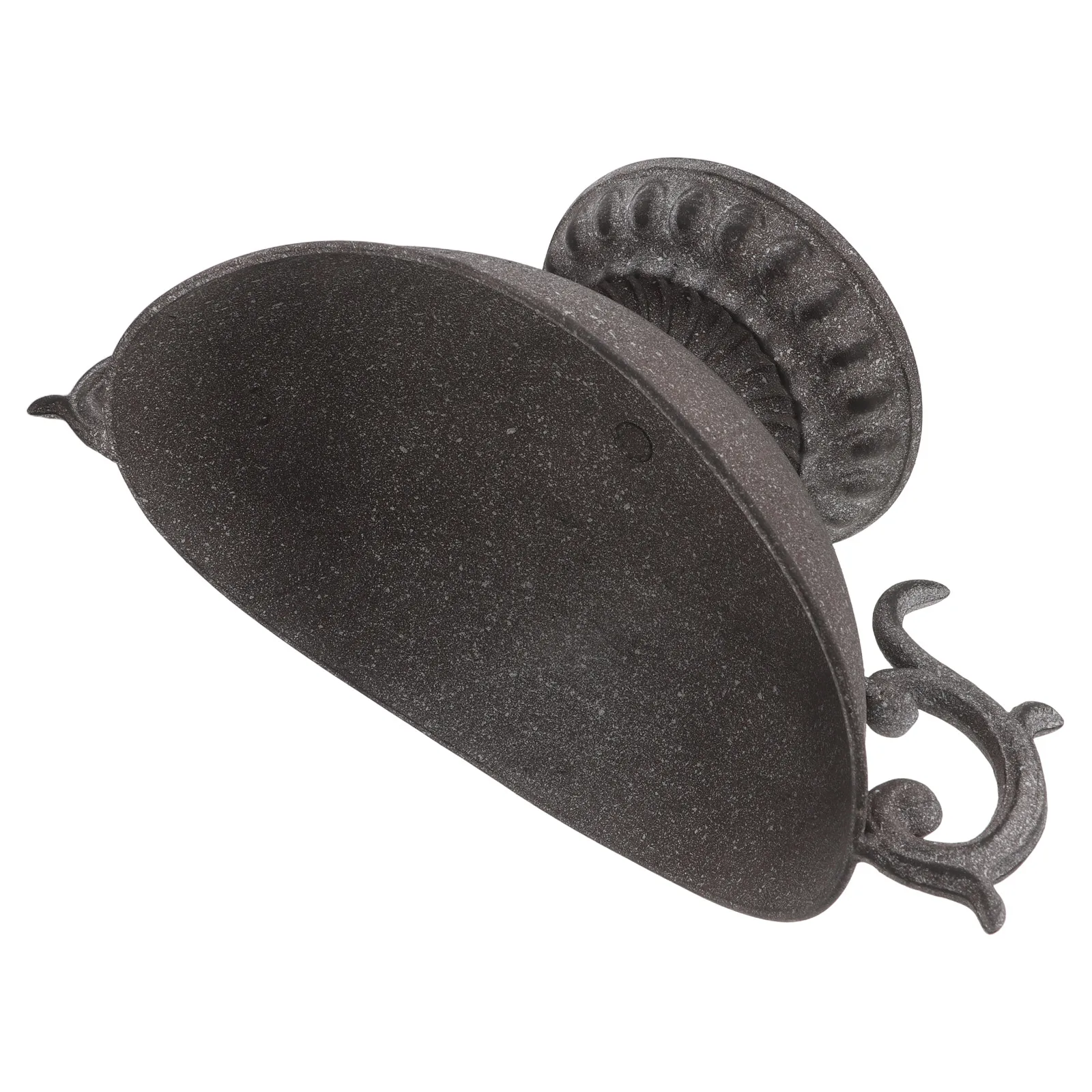 

Vintage Iron Flower Urn Planter Rustic Distressed Finish with Dual Handles Decorative Floral Arrangement Holder for Patio