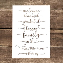 A4 Size DIY Craft Layering Letter Stencil For Wall Painting Scrapbooking Stamping Album Decorative Embossing Paper Card
