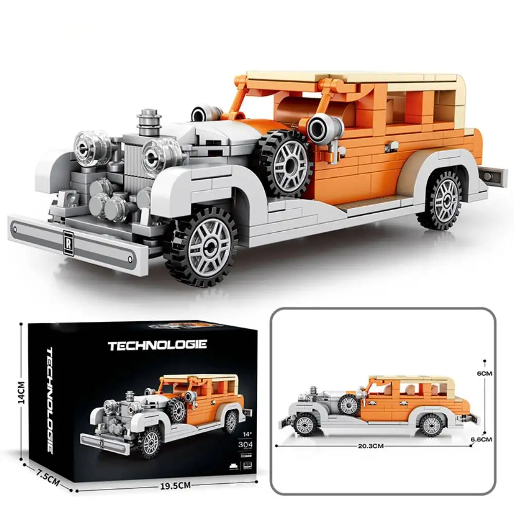 Race Car Models Building Blocks, RR Phantomm Classic Cars Toy  Building Kit, Gifts Ideas for Kids Retro Car Lovers (304 Pices)