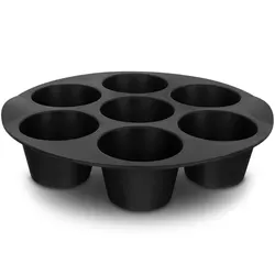 7 Cups Airfryer Silicone Muffin Pan Cupcake Mold for 3.5 to 5.8 L Air Fryer Accessories Non Stick Mini Cake Mould