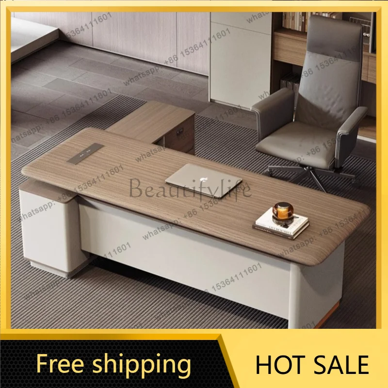 Long Lshaped Office Desk Organizers Crafts Study Computer Wooden Office Desk Storage Design Meuble