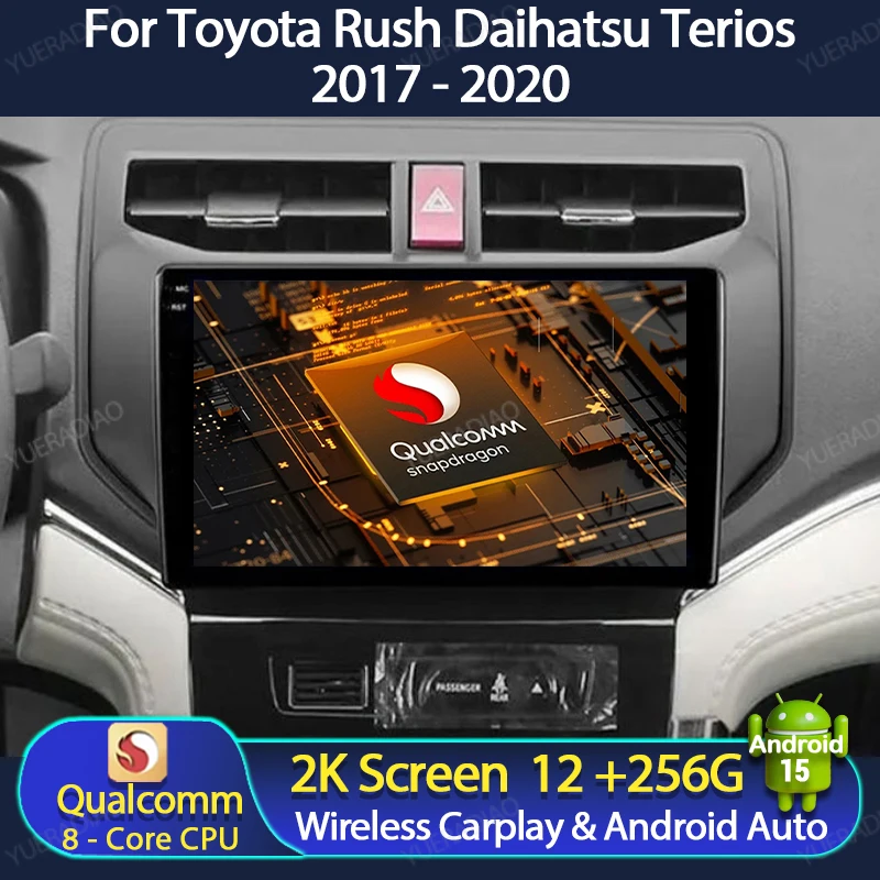 

Android 15 Car Radio For Toyota Rush Daihatsu Terios 2017 2018 2019 2020 QLED GPS NAVI Multimedia Video Player 4G LTE 5G WIFI BT