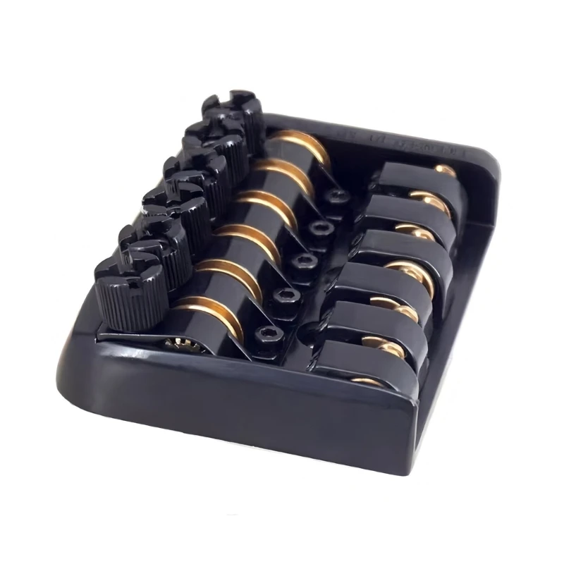Professional Headless Guitar Bridge Assembly Zinc Alloy Construction Guitar Bridge for Great Tone and String Stability