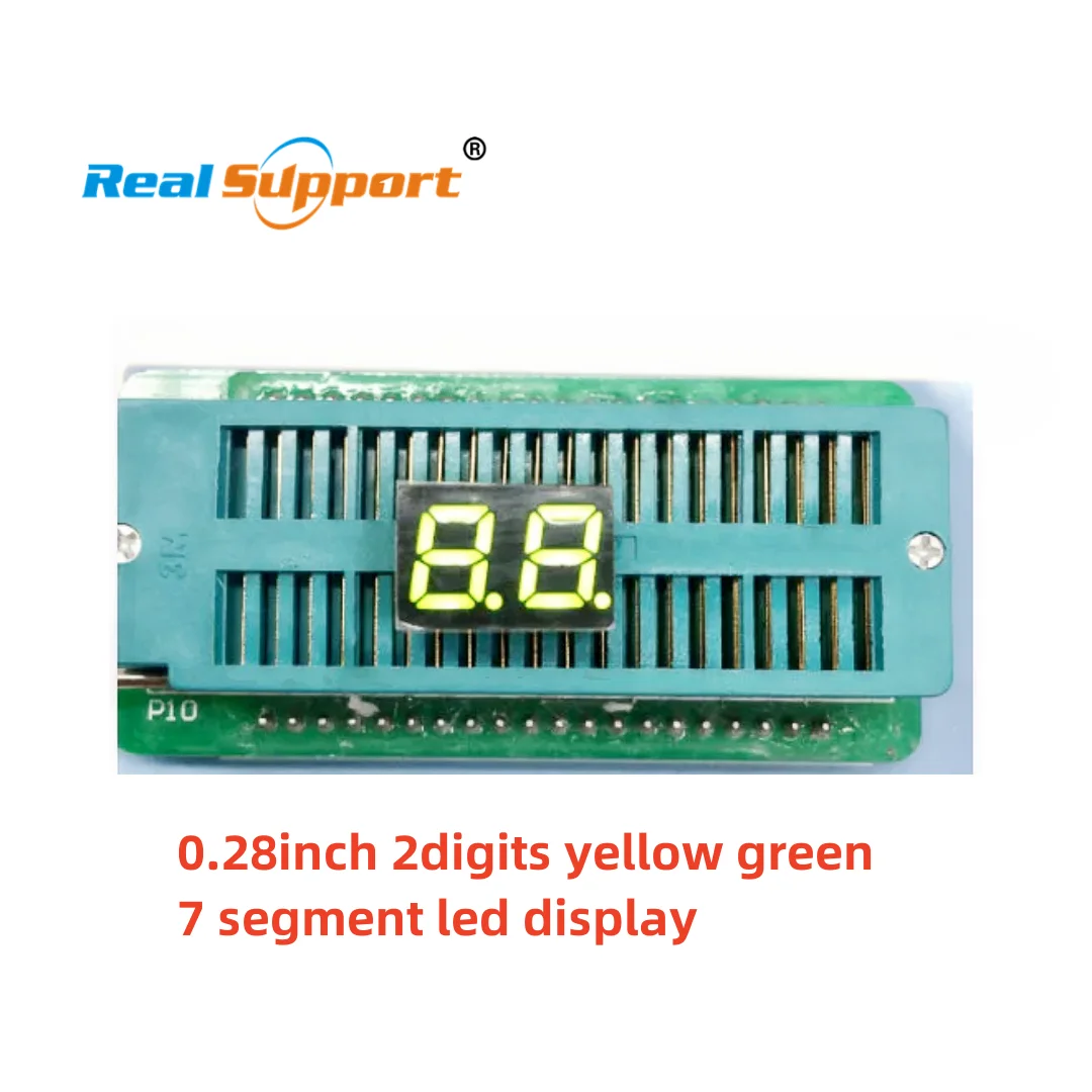 0.28inch 2digits yellow green 7 segment led display 2281AG/2281BG