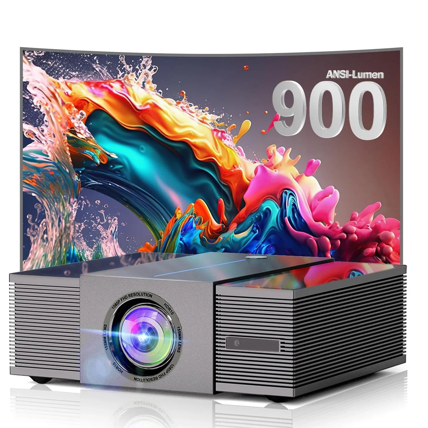 High Brightness Full HD 1080P Projector with Obstacle Avoidance,Auto Focus,6D Keystone,5G WiFi Bluetooth Home Theater Projector