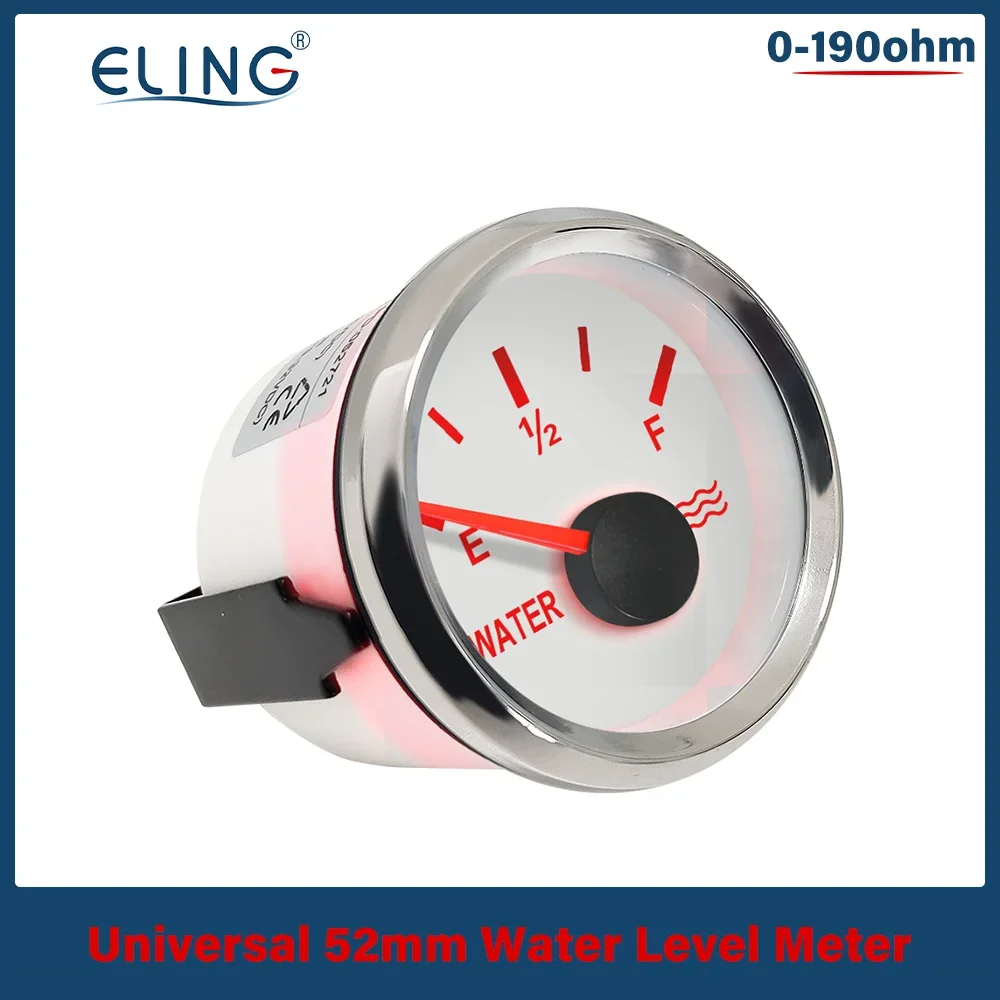 ELING 0-190ohm 240-33ohm Signal Waterproof Car Boat Water Level Gauge with Red Backlight 9~32V for Boat Truck Car