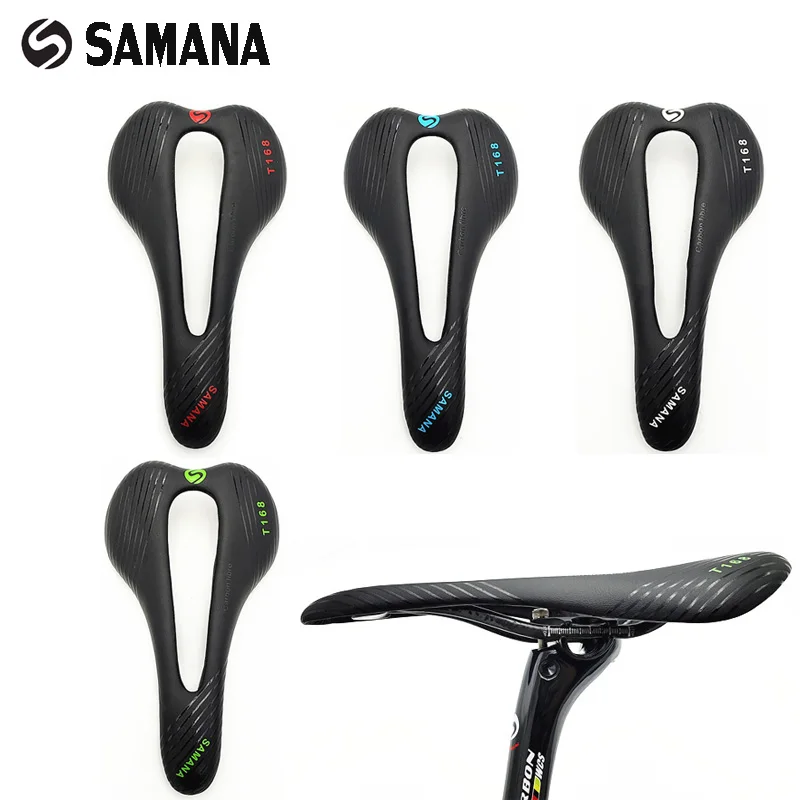 SAMANA all carbon fiber saddle ultra light  Tekno flow high performance open saddle superflow mountain bike seat