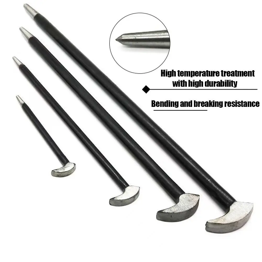 Practical Carbon Steel Nail Puller Double-Ended Multifunctional Nail Remover Tool Sturdy Woodworking Tools Crowbar