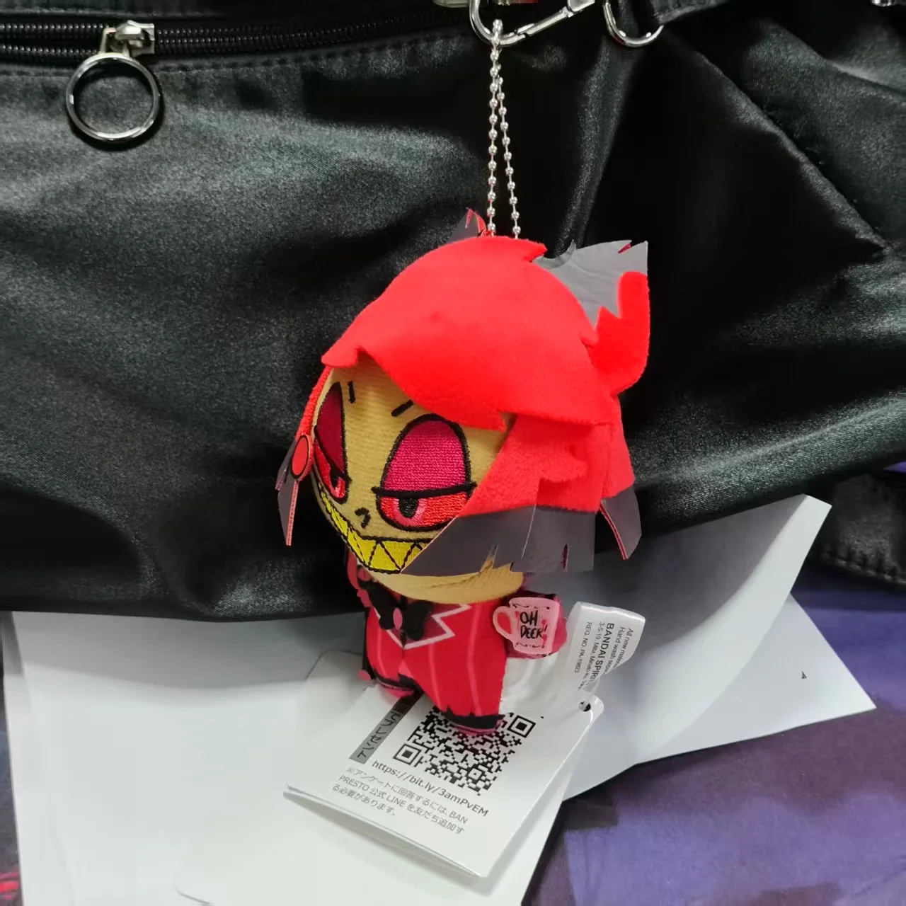 13 CM Hazbin Hotel Anime Alastor Plüschpuppe Ornament Weiches Spielzeug Taschenanhänger Sammlerstück Anime-Zubehör Kindergeburtstagsgeschenke – Detail 2