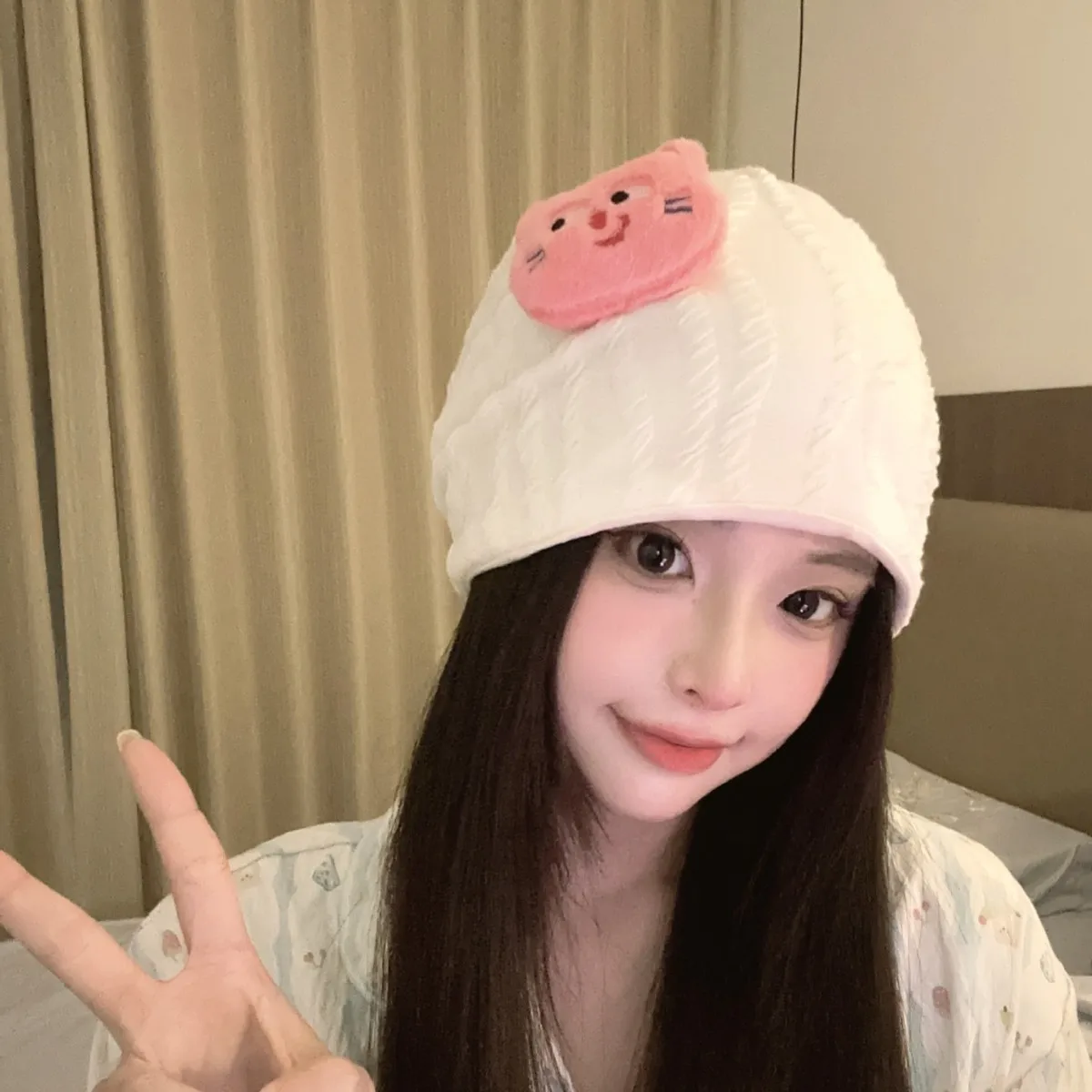 Slouchy Beanie Hat for Women, Summer Thin Cap for Air Conditioned Room, Postpartum Maternity Head Protector