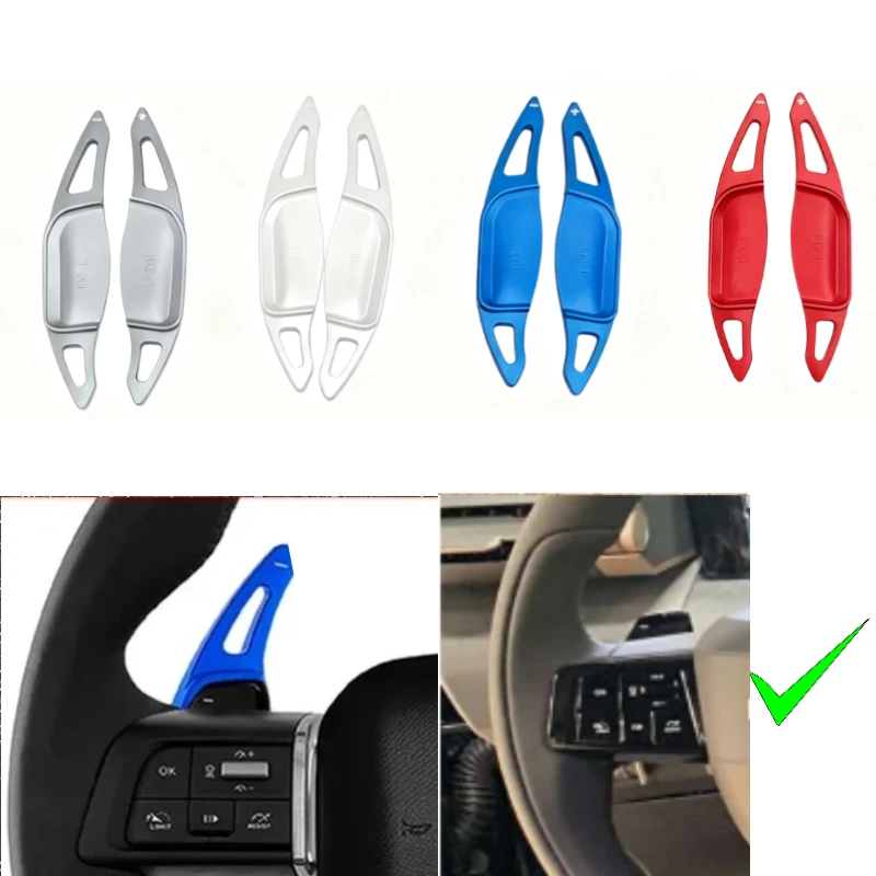 Car Steering Wheel Shift Paddle DSG Extensio For Lancia Ypsilon MHEV Alfa Romeo Junior Hybrid 2024 2025 Stickers Accessories