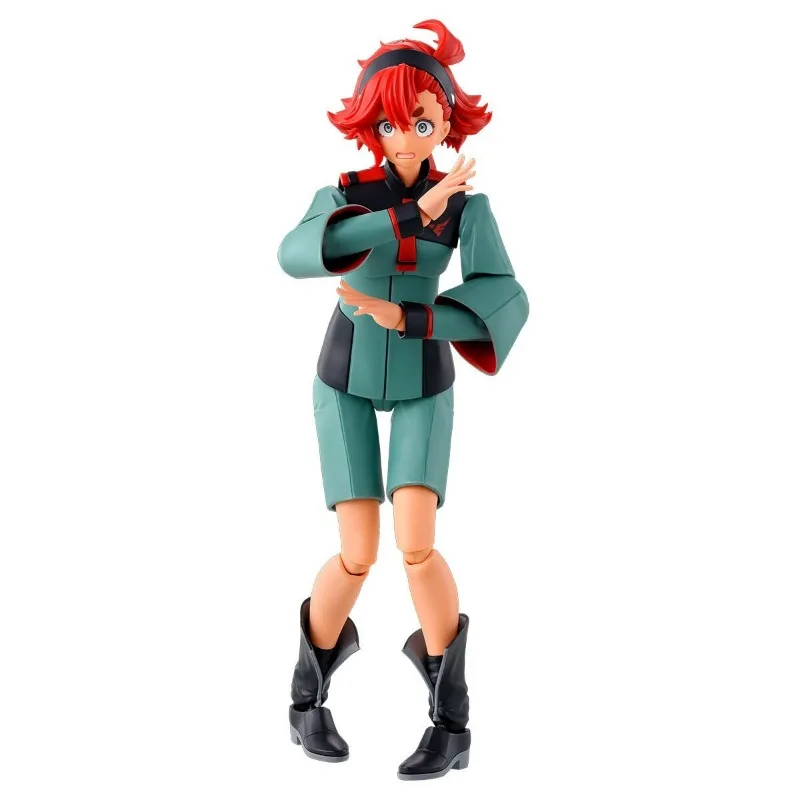 Bandai-figura de aumento estándar de GUNDAM, SULETTA MERCURY, uniforme REGULAR Ver. Figuras de acción coleccionables, Juguetes