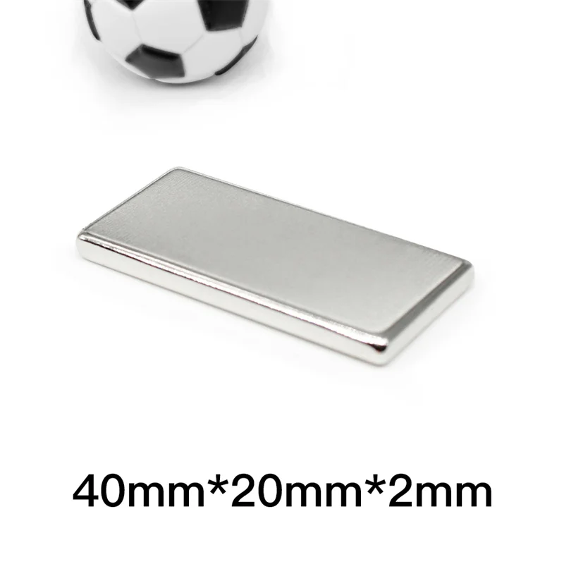 2~50PCS 40x20x2mm Block Strong Powerful Magnets 40mm x 20mm x 2mm Long Rectangular Permanent Neodymium Magnet Sheet 40*20*2 mm