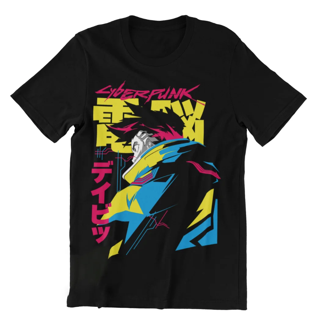 سايبر ديفيد ولوسي تي شيرت الرجال النساء الشارع الشهير المتضخم Y2k قصيرة الأكمام Harajuku الشرير الهيب هوب فضفاض الإناث الذكور الملابس تيز #2