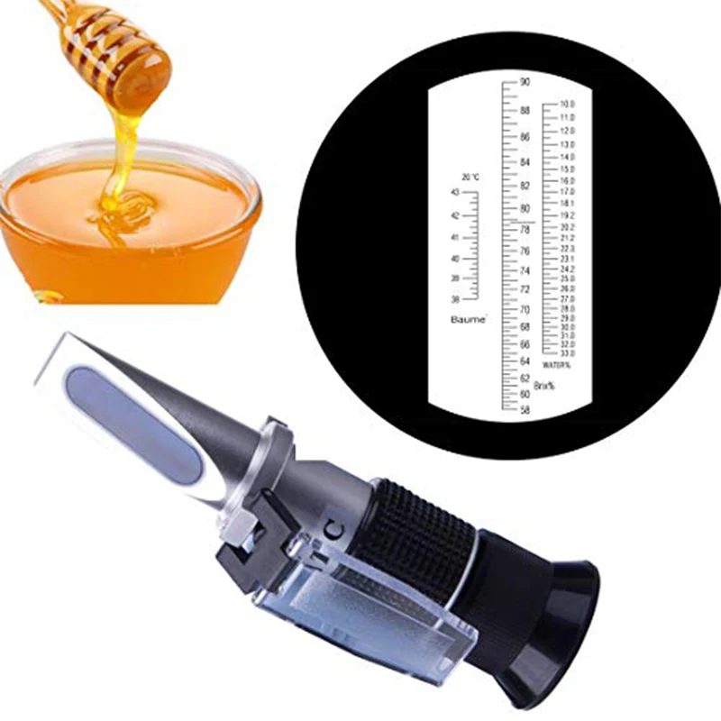 

Honey Maple Syrup Brix Refractometer/Homebrew Sucrose Brewing Sugar Aichose Hydrometer/Beekeeping Supply ATC