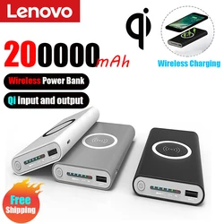 Power Bank o dużej pojemności Lenovo200000Przenośna ładowarka mAh 120W Szybkie ładowanie Bezprzewodowy PowerBank dla iPhone'a Huawei Samsung