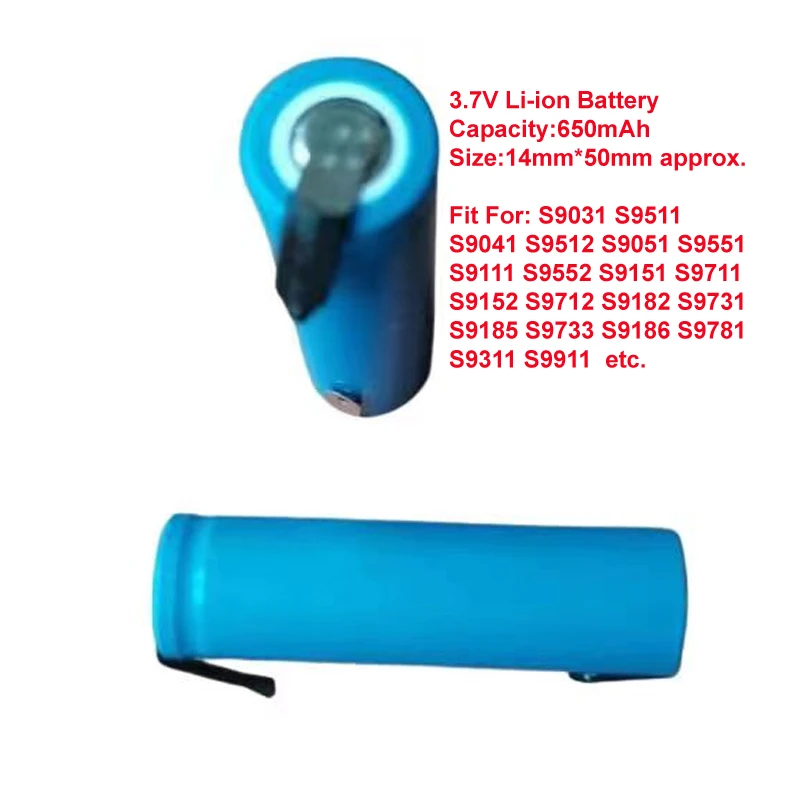 3.6V Li-ion 14*50mm 800mAh Rechargeable Battery For Philips S9311 S9321 S9511 S9512 S9090 S9111 S9800 S9911 S9988 Electric Razor