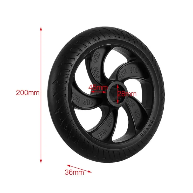 Roda Ban Padat 8 Inci Roda Belakang Asli untuk Suku Cadang Skuter Listrik Lipat KUGOO S1 S2 S3