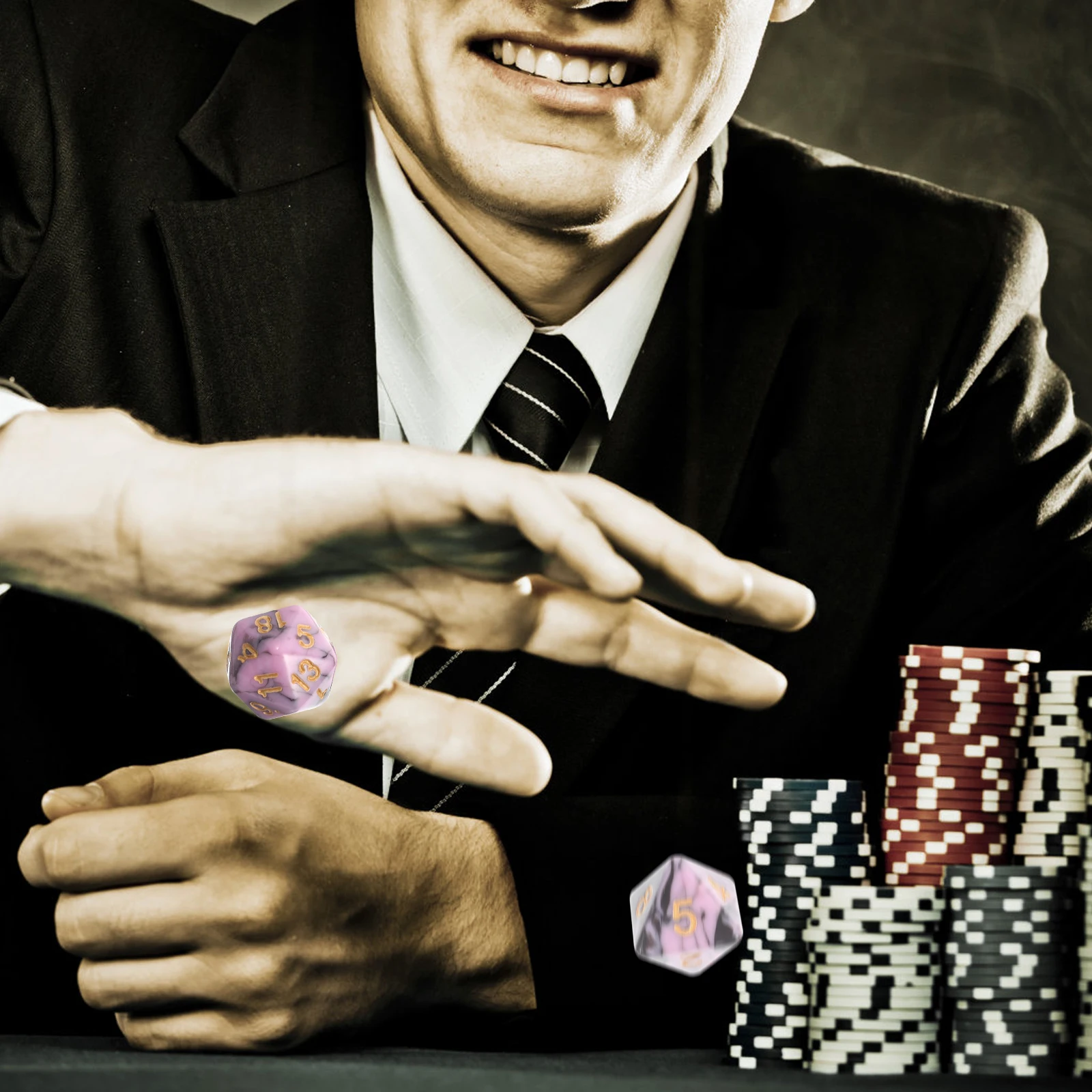 

1Set Multi Sided Number Colorful Fun Party Game Set Creative Game Prop for Home Bar Entertainment Number Dices