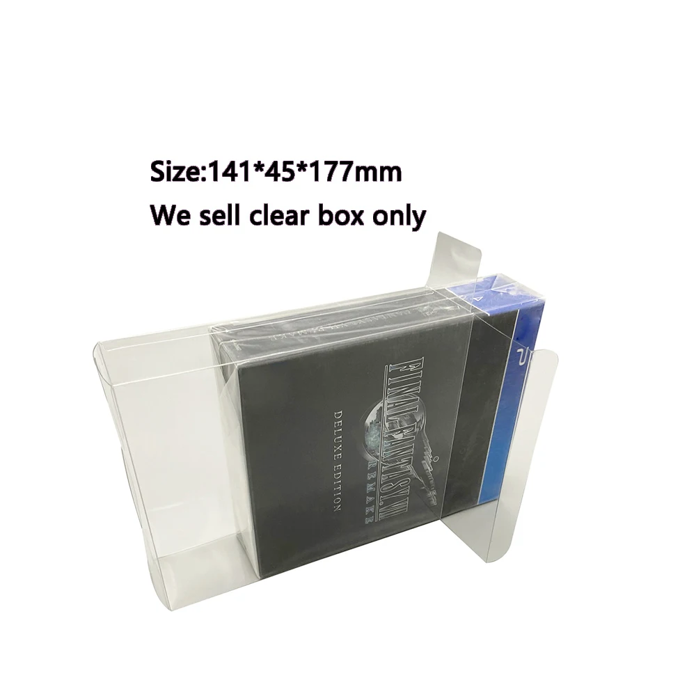 Transparent protective PET cover For PS4 Final Fantasy 7 FF7 DELUXE Edition Iron Box Limited edition storage display box Collect