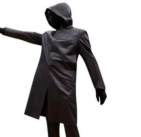 

Корейский драматический игровой костюм для косплея с перчатками, мужской черный комбинезон, треугольный маскировочный круглый квадратный карнавальный костюм для вечеринки, мужское средневековое пальто