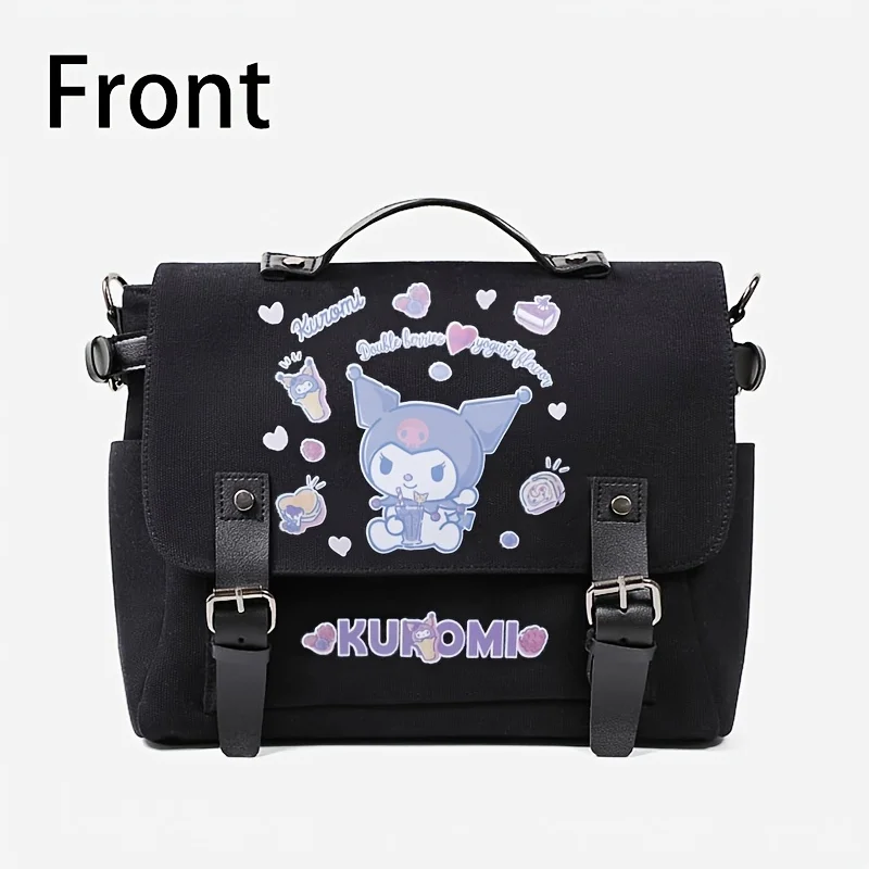 1pc Sanrio Kuromi and Cinnamoroll cartoon shoulder bag versatile light and cute messenger bag large capacity shoulder bag