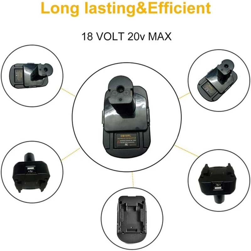 DM18RL Battery Adapter For Dewalt For Milwaukeee 20V/18V Li-Ion Battery Convert To For Ryobi 18V P108 ABP1801 Battery