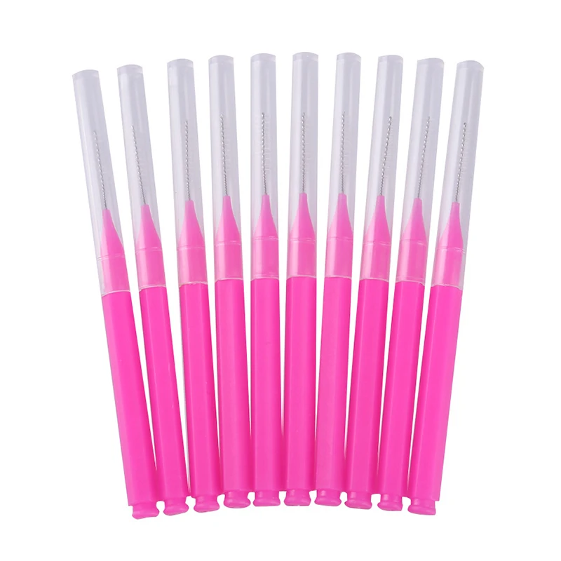 10 Stück biegbare Mikrobürsten Einweg-Mikrobrush-Applikatoren Wimpernverlängerungen Wimpernkleber Reinigungsbürste für Wimpern