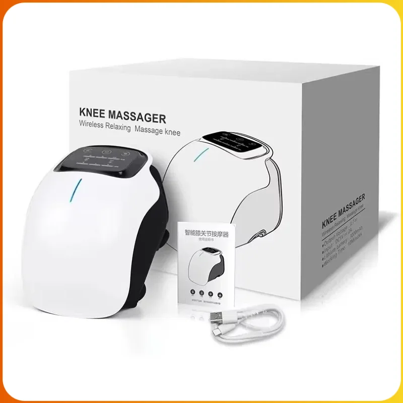 

Cordless Knee Massager with LED Screen Infrared Heat and Vibration Knee Pain Relief for Swelling Stiff Joints Stretched Ligament