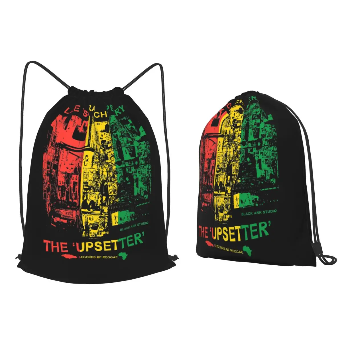 Lee Scratch Perry Backpacks Portable Drawstring Bags Sundries Bag Book Bags for Travel Students