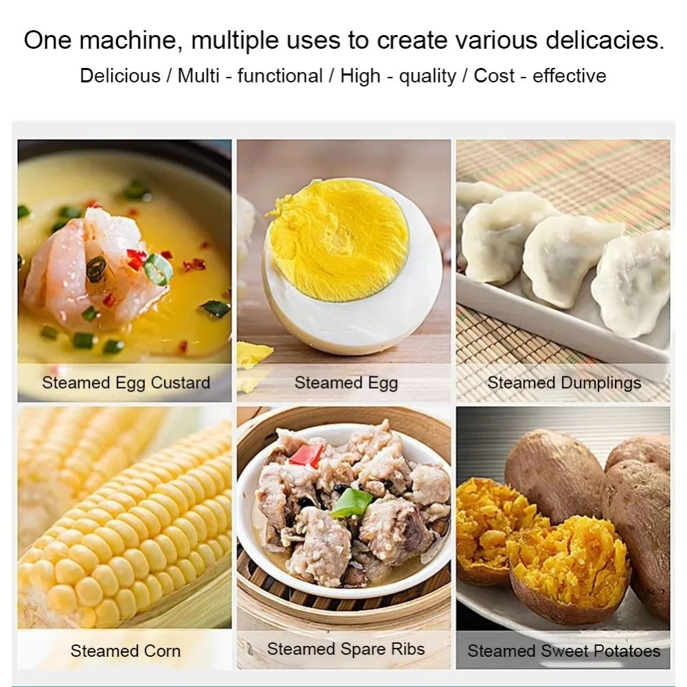 

New With Auto Shut Off Electric Egg Cooker 220V Multifunctional Egg Steamer Egg Boiler For Hard Boiled Eggs