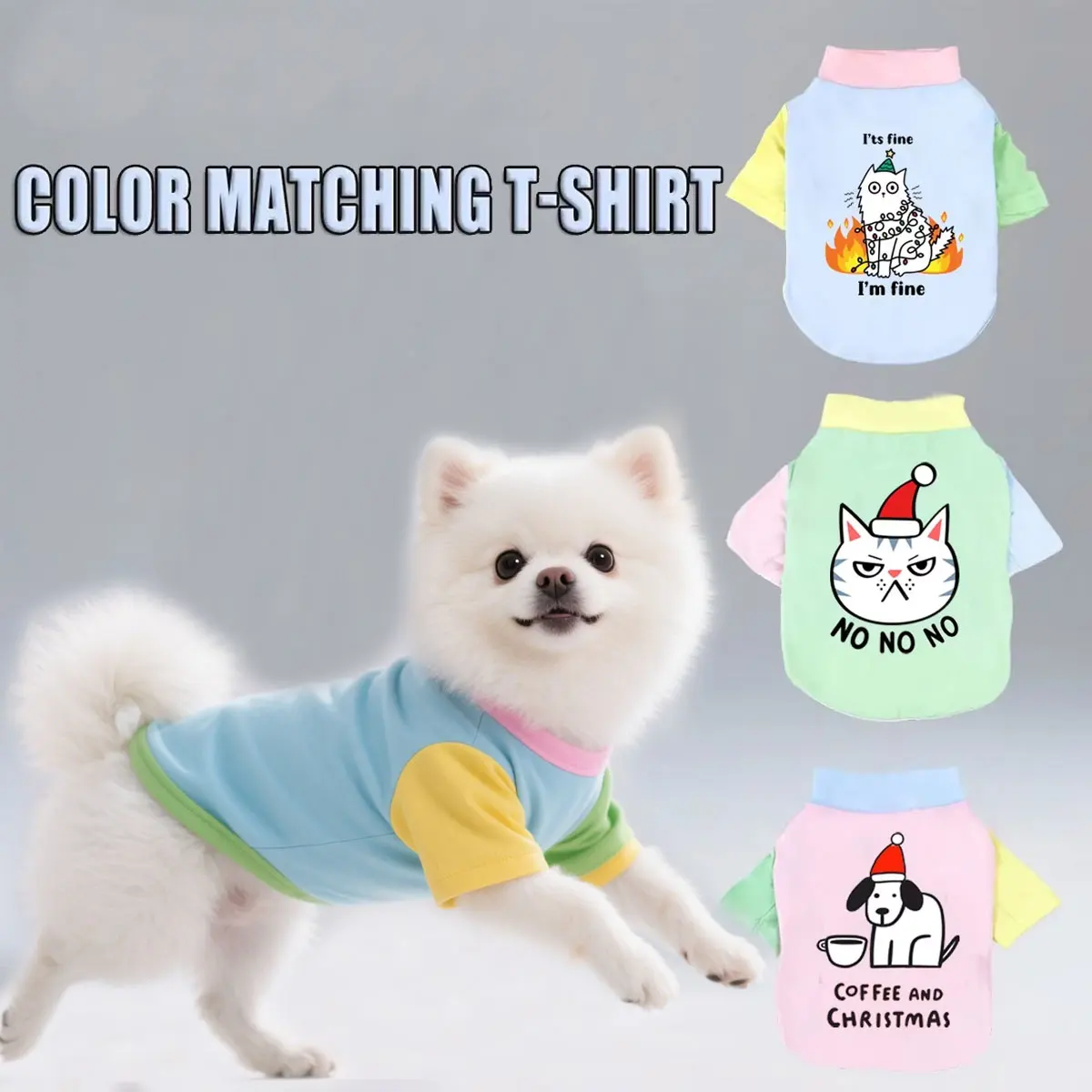 

1 Pc Pet T-shirt Fashionable Cartoon Bear Soft Breathable Dog Vest Cat Casual Clothes