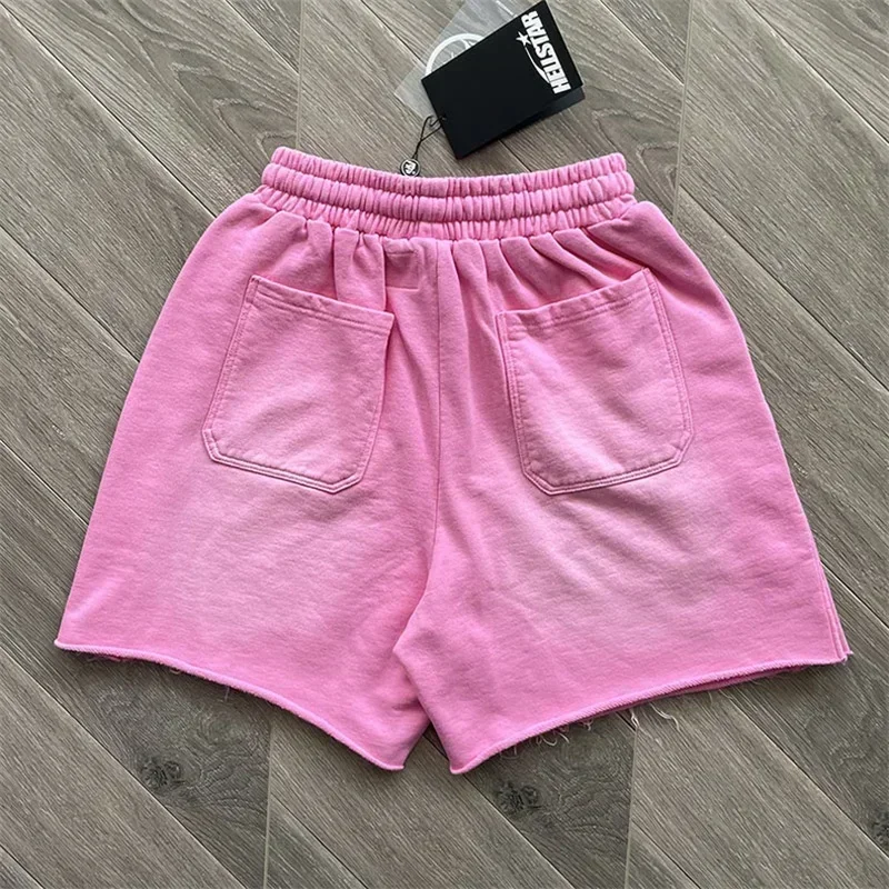 Short décontracté Y2K pour hommes et femmes, coton pur, impression de logo rose lavé, meilleure qualité, 24 synchronisations, 1:1