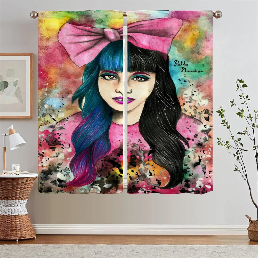 Melanie Martinez Cheap Things With Free Shipping for Home Interior Curtains Salon 2 Pieces Curtain Living Room Decoration Blind