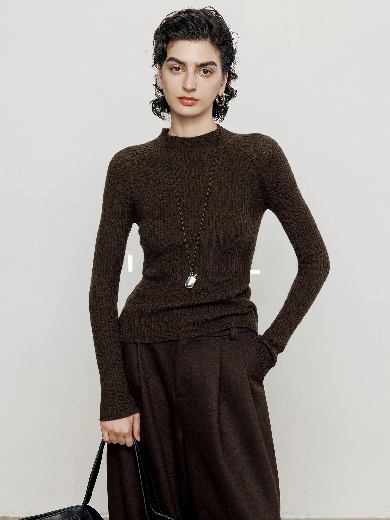 

Maiherer Women's Knitted Wool Slim Fit Top f High Collar Base irt Autumn Winter Faionable Inner Wear Casual Knitwear