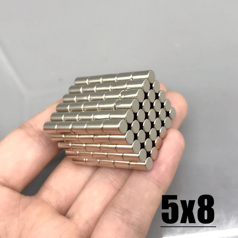 20/50/100/200/500/1000pcs Fridge Tool Magnet 5x8mm Round Shape Imane For Garden Kitchen Hook Tool Office Whiteboard Craft 5*8