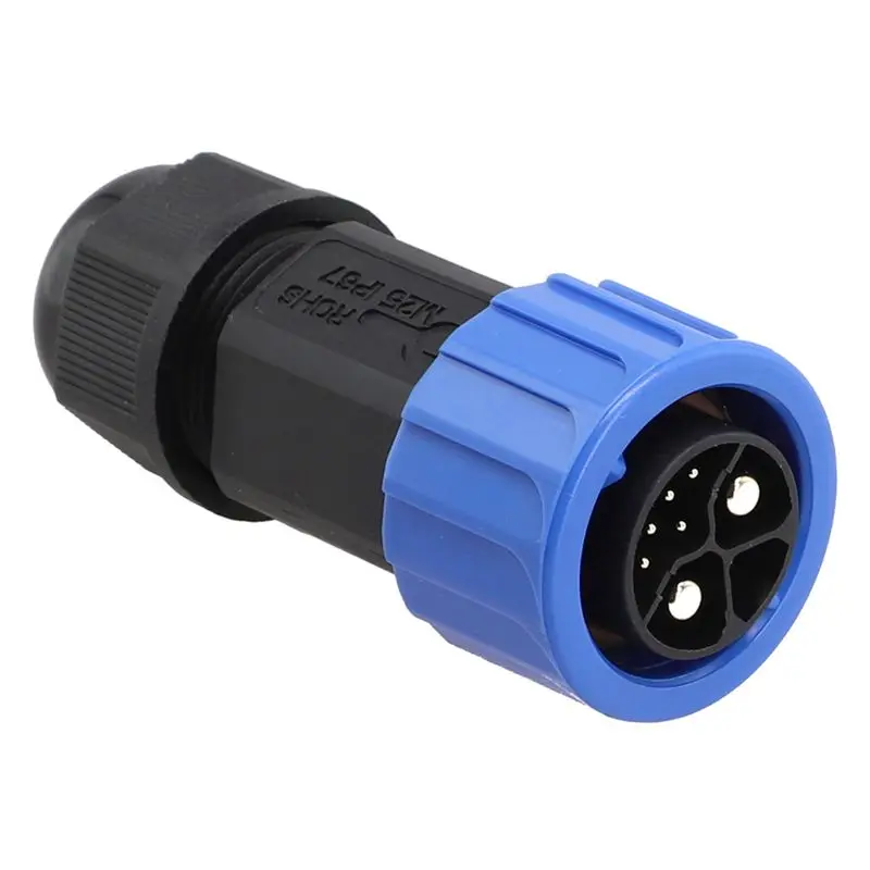ABZC M23 Battery Connector, IP67 Waterproof Male 2+1 Plus 5 Pin Socket, Motorcycle Connector for Electric Vehicles, High