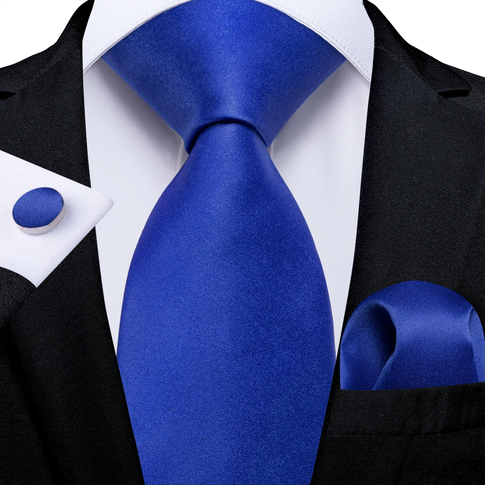 Olive Green Solid Ties for Men, Pocket Square Set