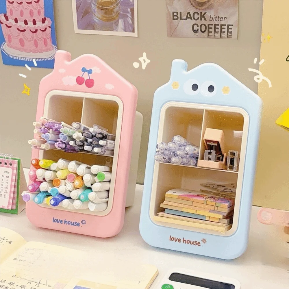 

Large-capacity Oblique Pen Holder All-in-One Multifunctional Desk Stationery Storage Box Portable Desktop Organizer Students Use