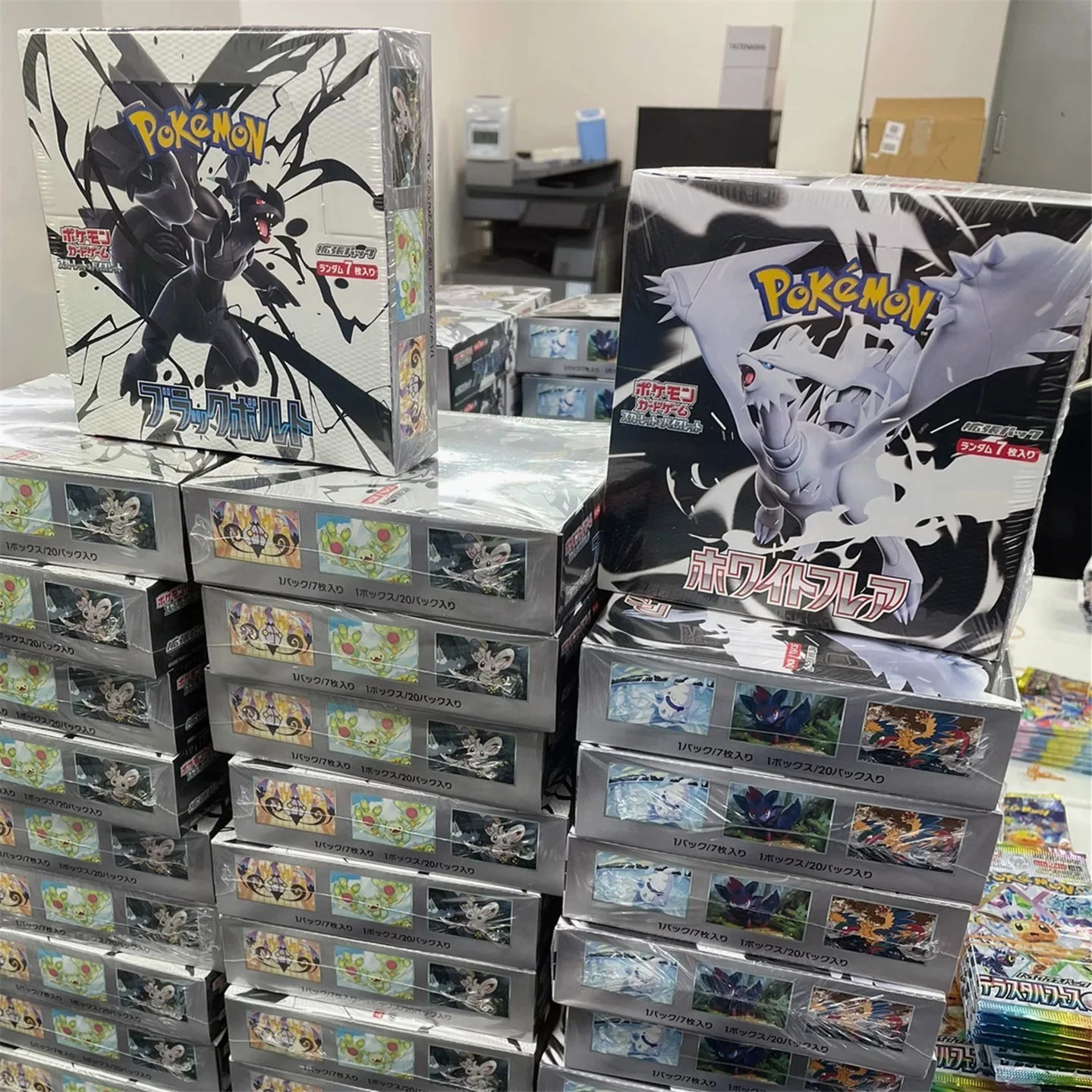 

Proxy Card Pokemon Japanese Sv11W White Flare Sv11B Black Bolt Booster Box Reshiram Zekrom Ex Game Collection Card Toy