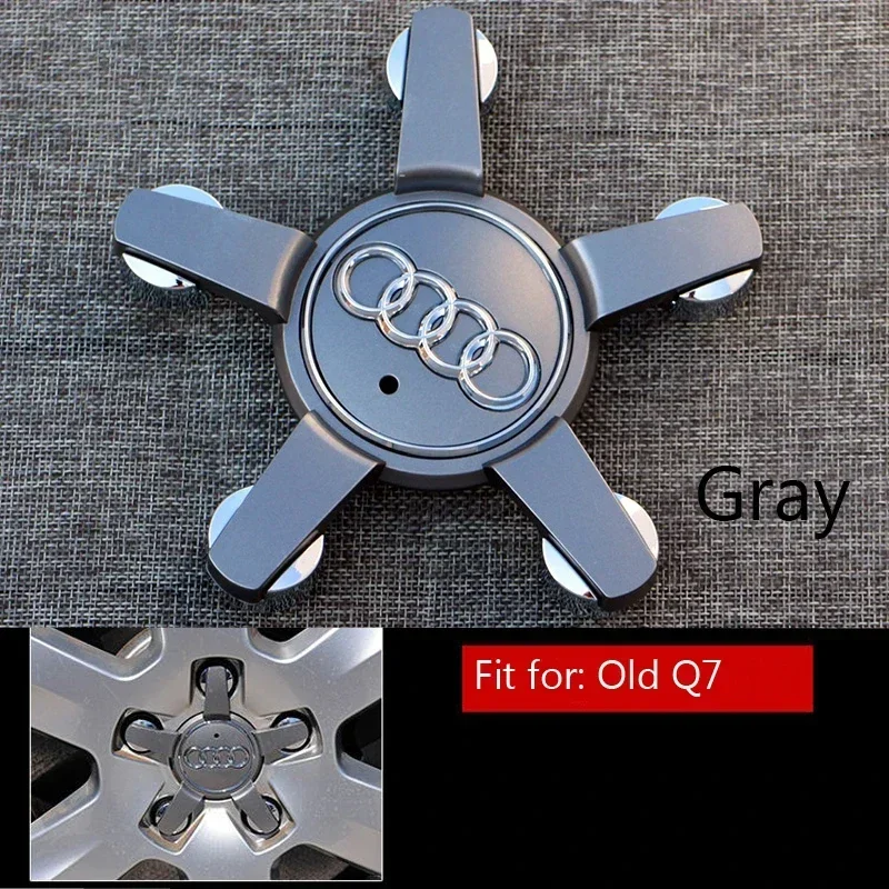 4Pcs/set 135mm 4L0601165D Car Wheel Center Hubcaps Emblem For Audi Hub Cap Cover Q7 Badge Decorative Auto Sticker Accessories