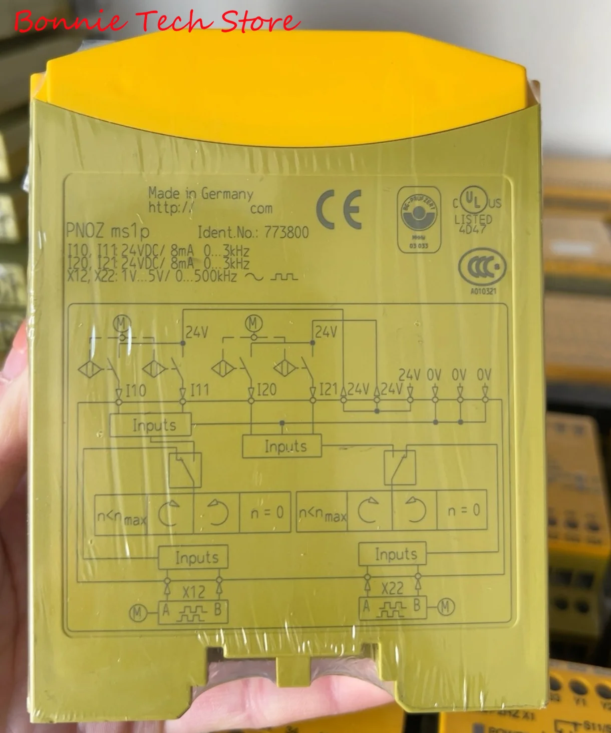 773800 for PILZ expansion module, PNOZ ms1p standstill / speed monitor