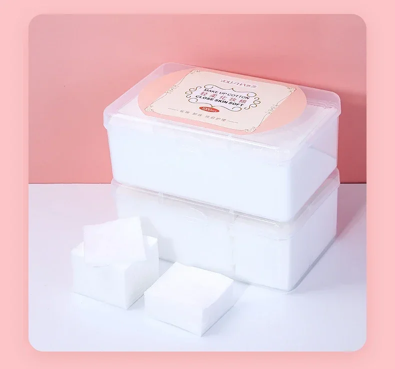 Yusha 1000 일회용 코튼 패드, 얇은 이중 효과 메이크업 리무버 코튼, 습식 압축 코튼, 양면 네일 리무버 코튼