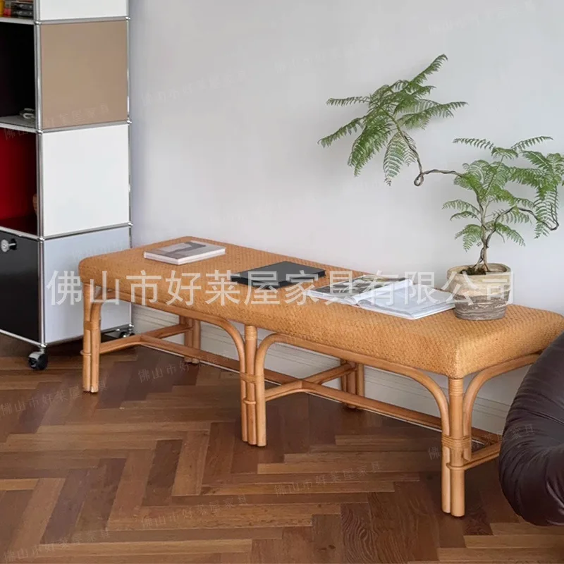 LH rattan bench simple bed tail surprise quiet wind shoe change table bench
