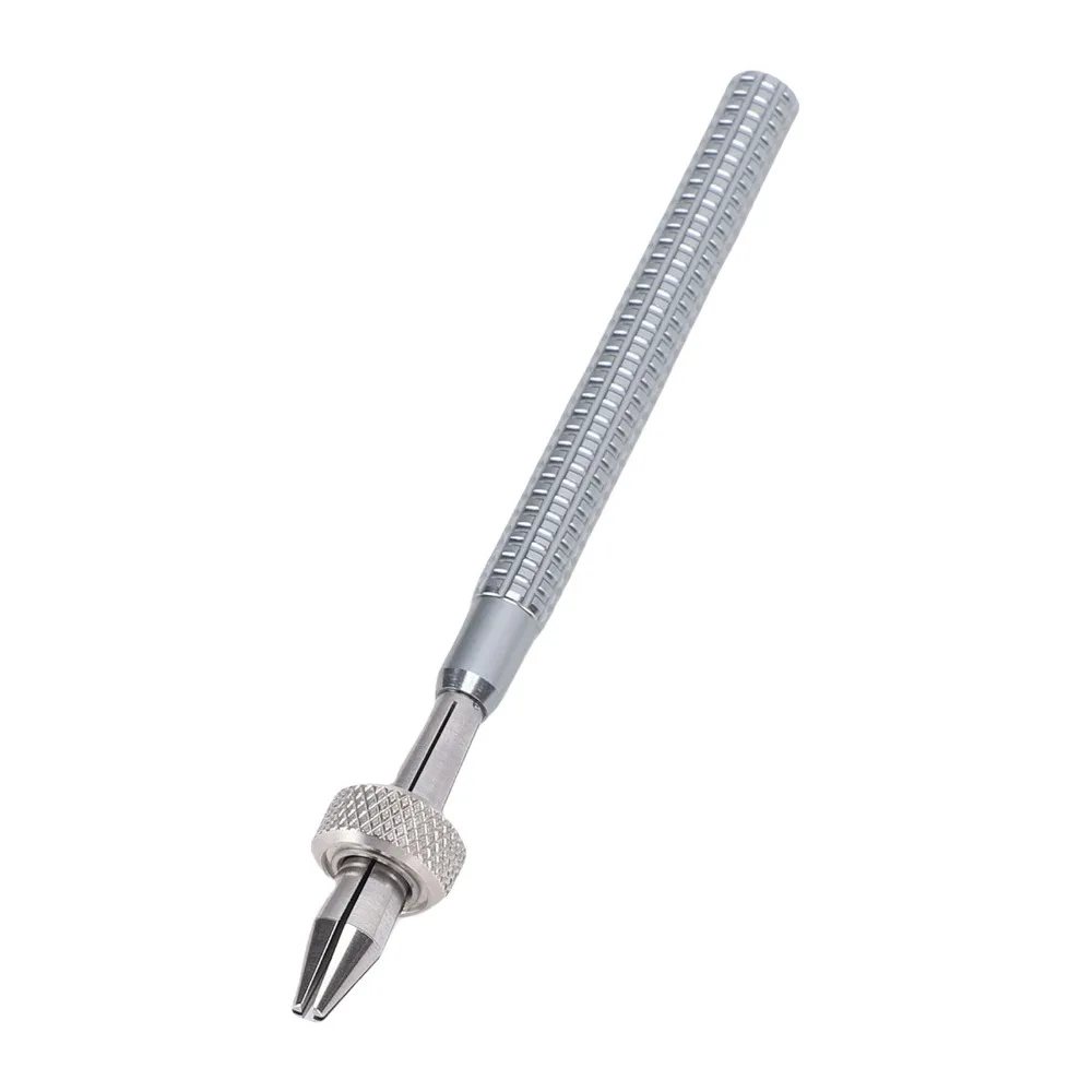 Versatile Metal Pin Vise Hand Drill Silver Length 11.3cm Watch Repair Tool Craft Drill Tool Escapement Installation