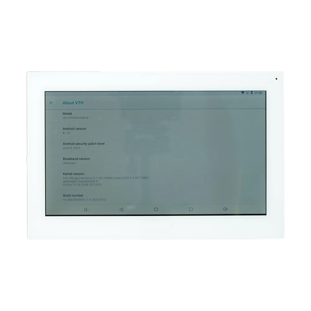 Imagem -05 - Android Monitor Interno Digital de 10 Polegadas Monitor de Vídeo Interfone Monitor de Campainha com Fio dh Vth5341g-w Vth5341gw-w Poe802.3af