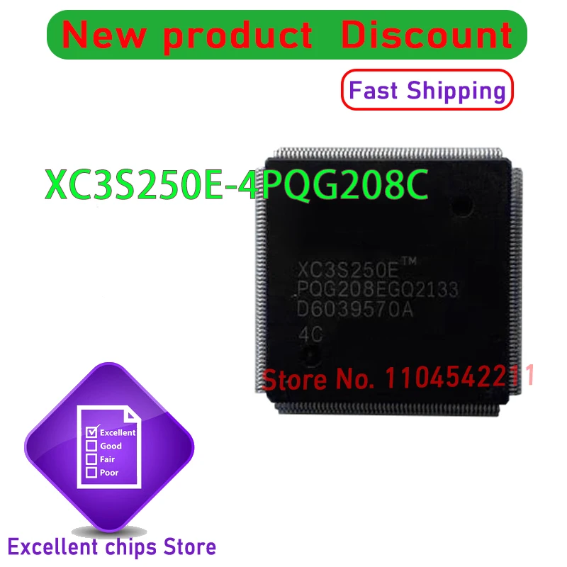 1pcs/lot New Original XC3S250E-4PQG208C XC3S250EPQG208DGQ XC3S250E 4PQG208C XC3S250 QFP208 In Stock