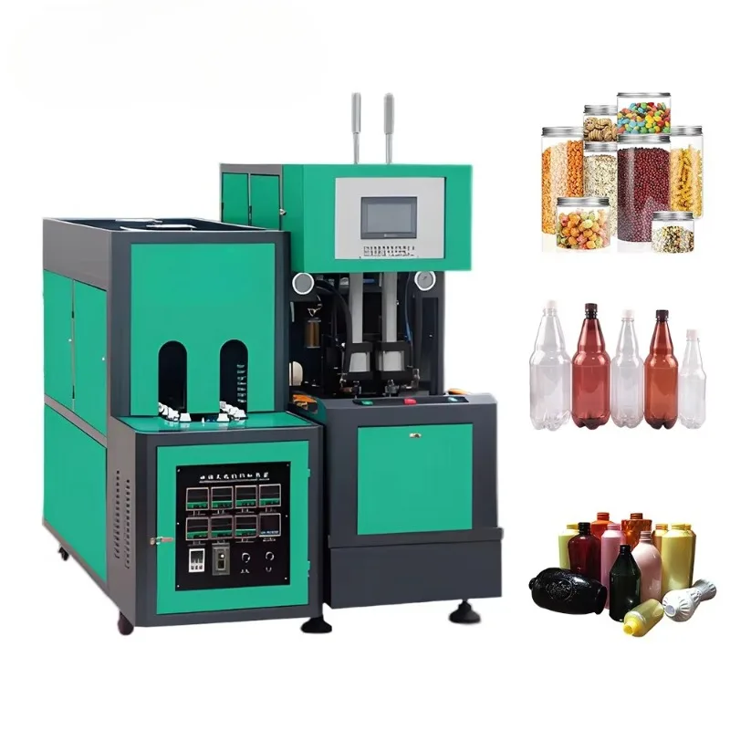 Small Footprint Compact Automatic PET Bottle Blower Machine 1 Cavity 2 Cavity Plastic Jar Maker for Confined Space Workshop