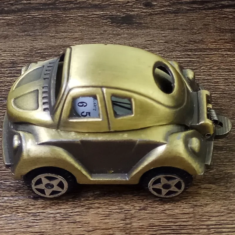 Venda quente novo menino pendurado jóias pingente bolso & fob relógios retro moda carro brinquedo relógio bonito presente de aniversário relógio de
